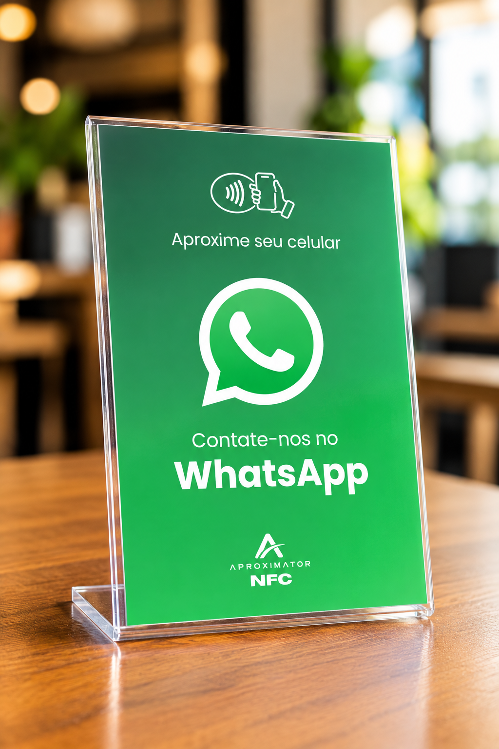 Acrílico para balcão WhatsApp Acrílico