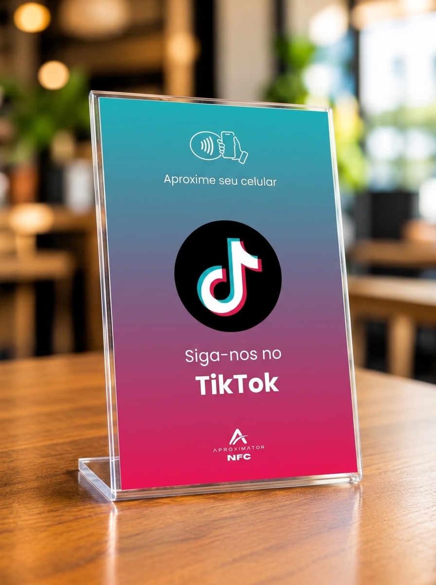 Acrílico para balcão Tiktok Acrílico