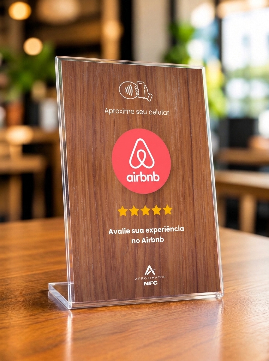 Acrílico para balcão Airbnb Acrílico